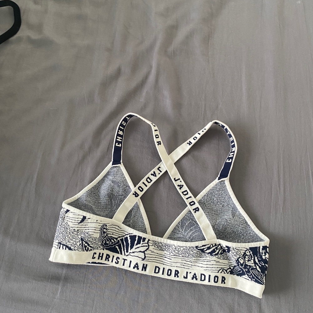 Christian Dior Bralette Blue Oblique Technical Cotton - Picture 3 of 6
